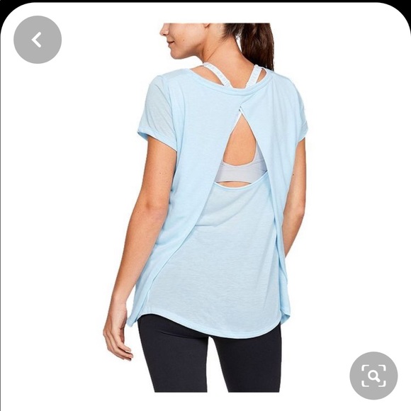 Under Armour Whisperlight Foldover t-shirt -purple - Picture 7 of 7